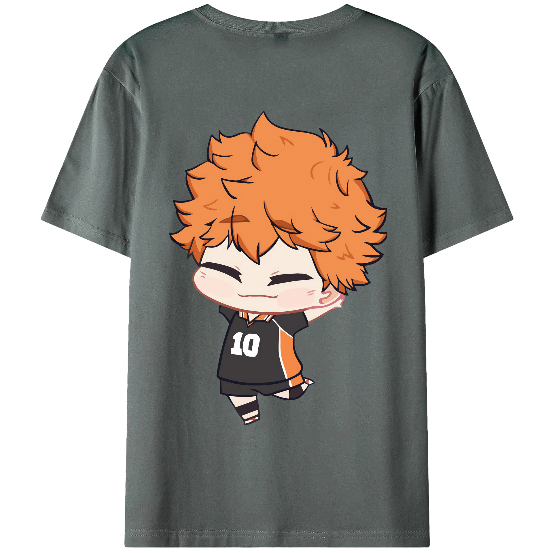 （画像用） ハイキュー!! Haikyu!! 綿100％ メンズ半袖Tシャツ（バックプリント） 通気性